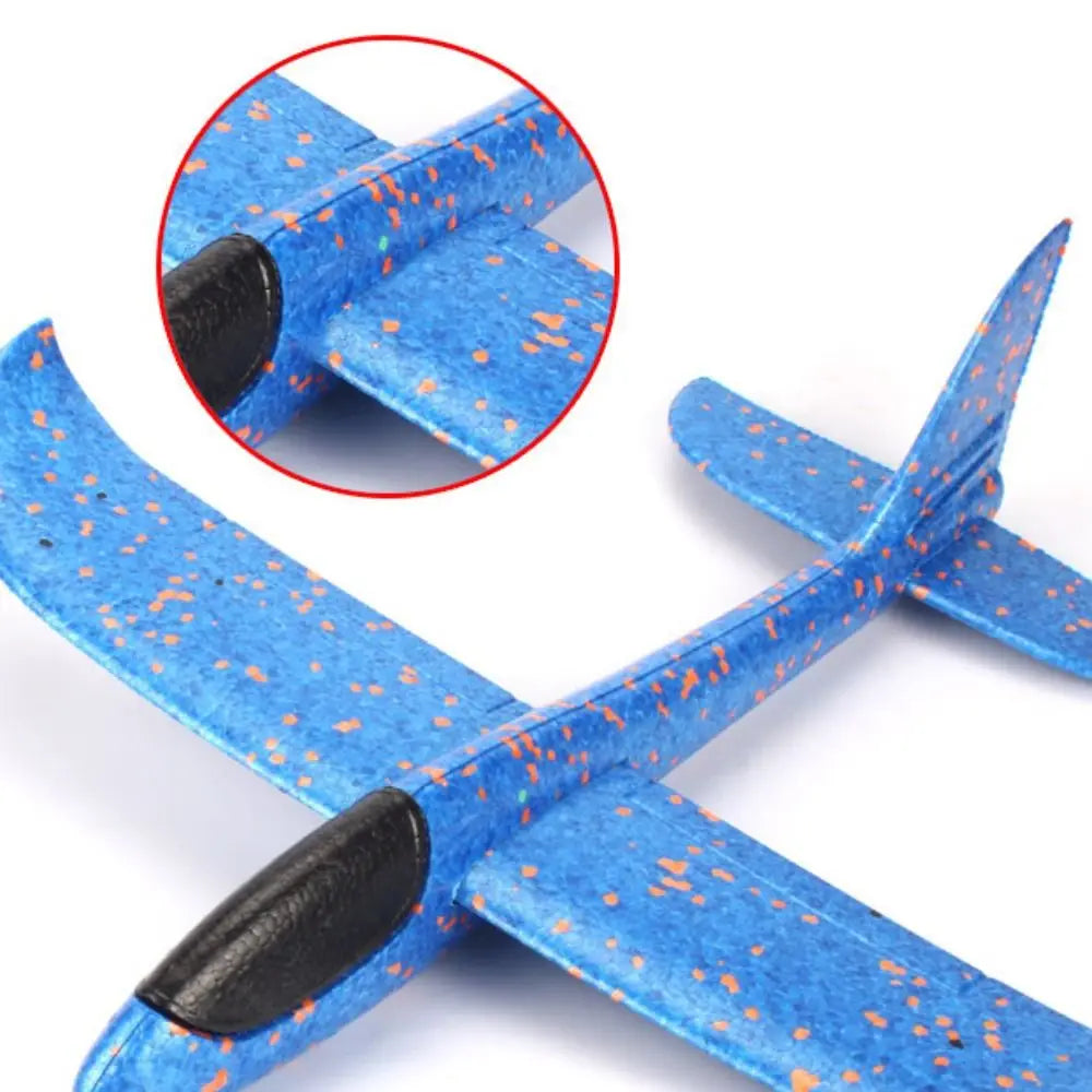 Large Foam Glider Airplane Epp Foam Material with LED Lights Inertial Foam Plane Ultralight Durable Hand Throw Airplane