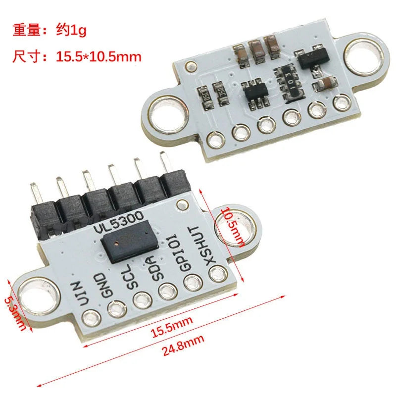 VI5300 Laser Ranging Sensor Module 4m Ranging instead of VL53L0X VL53L1X with cover sheet