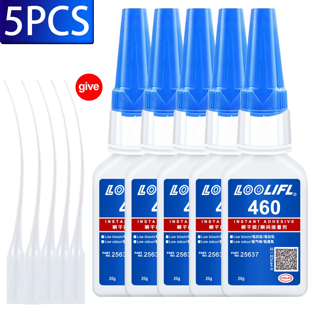 460 Super Glue universal Instant Adhesive Quick-drying Cyanoacrylate for Leather Rubber Wood Metal Strong Bond Liquid Glue Tool