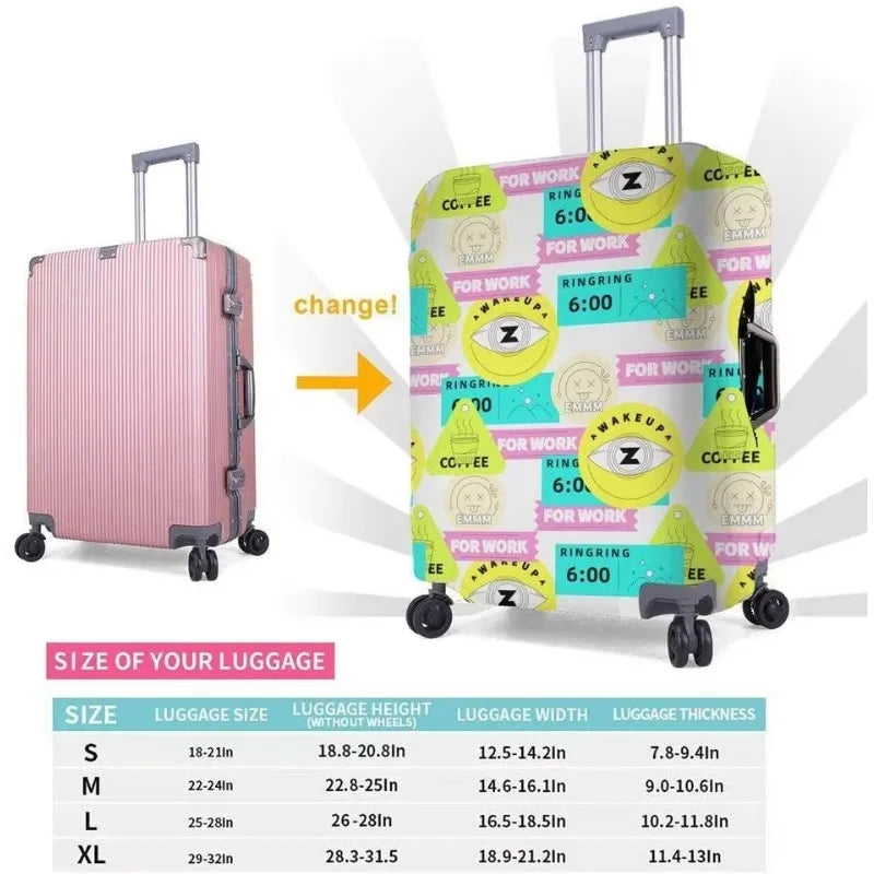 Custom Personalized Luggage Cover 18-32 Inch Custom Travel Suitcase Protector Add Your Photo Text Design Elastic Luggage Covers
