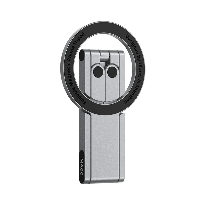 Ulanzi MA60 Foldable Magnetic Phone Tripod Handheld Selfie Phone Mount for iPhone 16 15 14 13 Android with Magnetic Ring