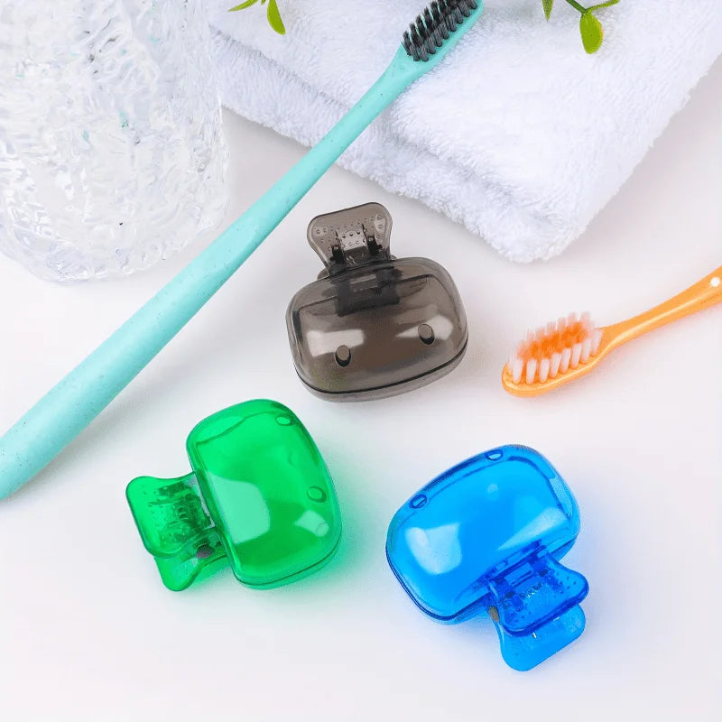5PCS Popular toothbrush storage clip travel toothbrush protective cap portable plastic clip toothbrush box