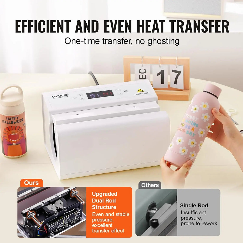 Auto Tumbler Heat Press Machine, Automatic Rotation Full Print Mug Press, Even Heating for 11-30oz Sublimation Tumblers