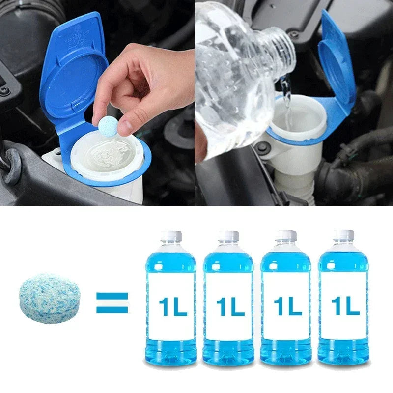 Car Solid Effervescent Washer Tablet Multifunctional Cars Windscreen Washing Tablets Tools Auto Cleaning Accessories