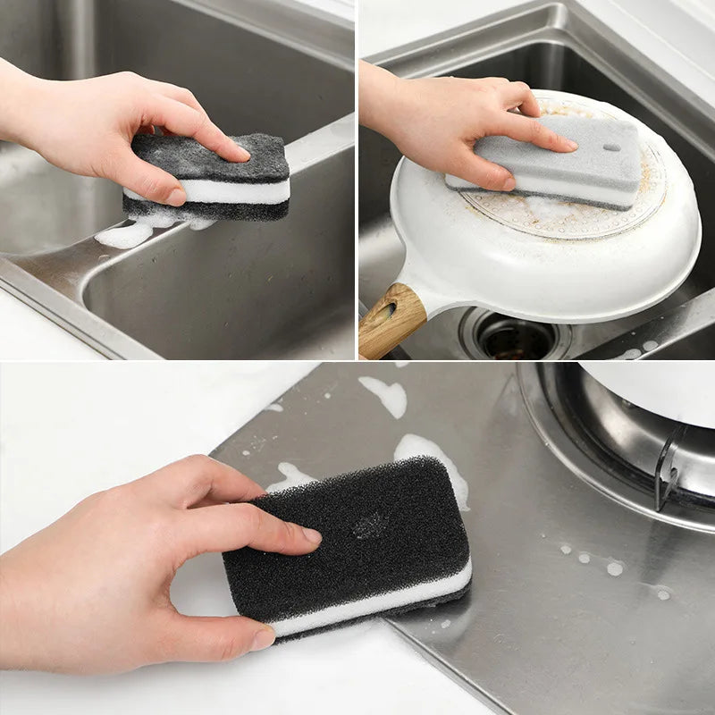 10/20/50Pcs 3-Layer Car Wash Sponges with Dual-Sided Design Soft Microfiber Auto Detail Cleaning Sponge Pad Absorbent Scrub Tool