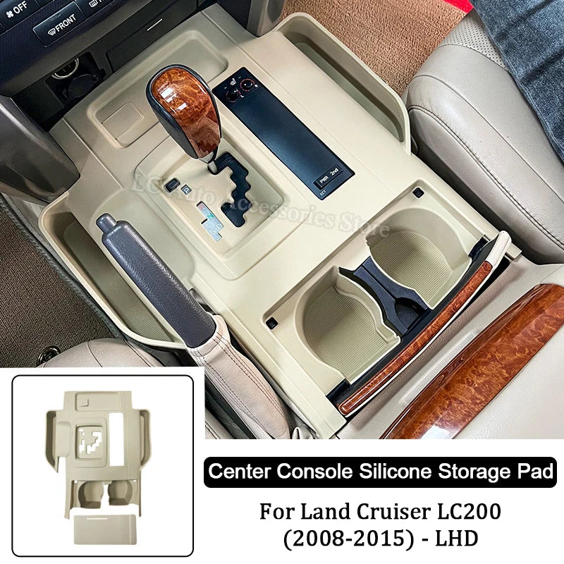 For 2008-2021 Land Cruiser Lc200, Central Control Silicone Mat, Central Control Dust-Proof Mat, Silicone Storage Mat, Car Interior Protection Accessories