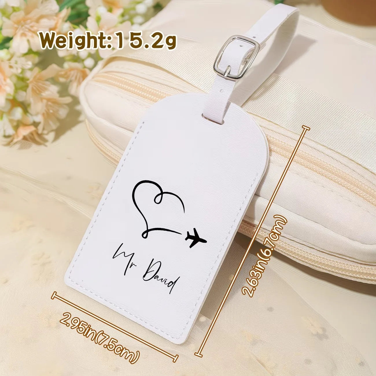 Custom Personalized Name Luggage Tags, Travel Accessories for Weddings and Birthday, Stylish Vintage Printed Luggage Identifiers