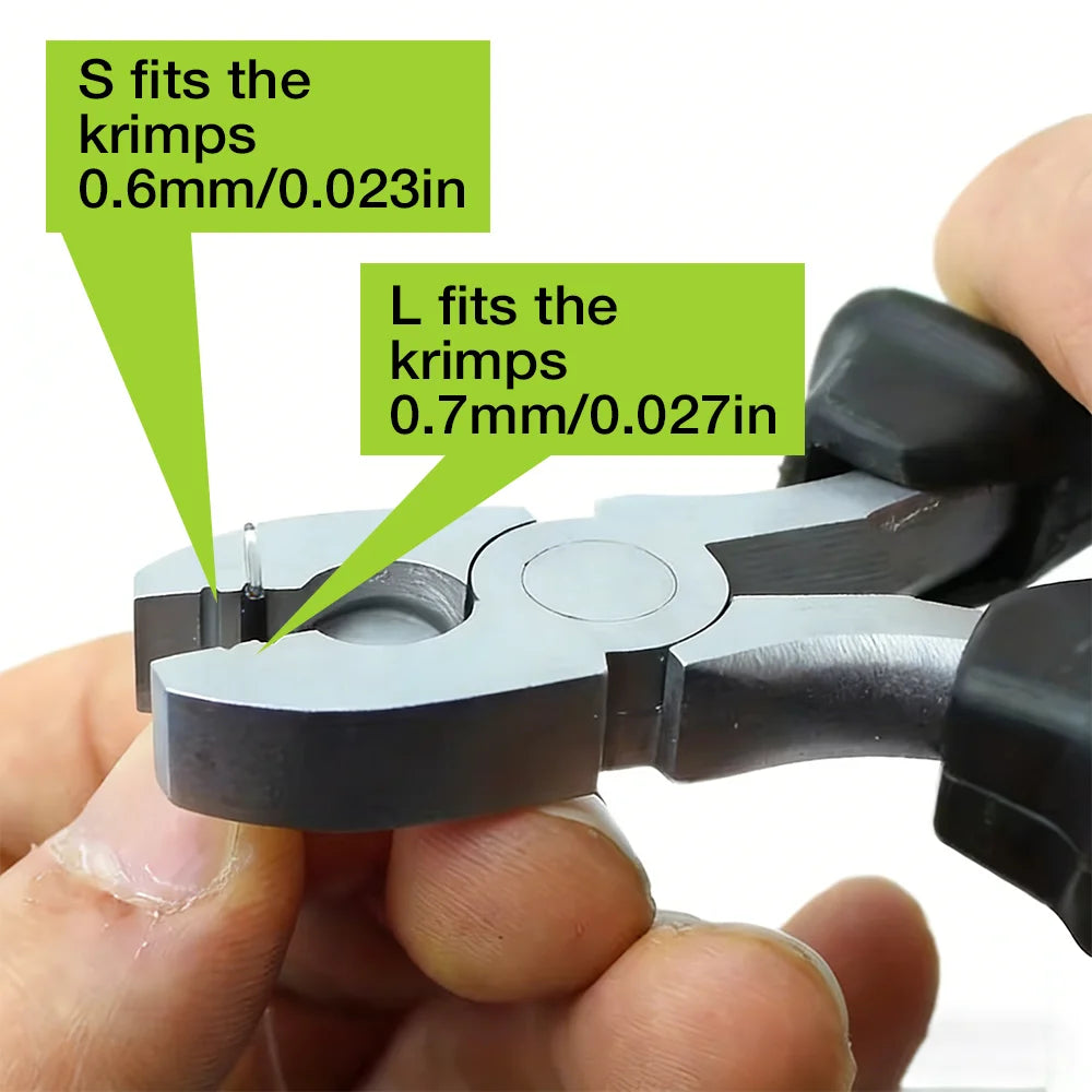 Multi-Functional Fishing Pliers, Fishing Line Crimping Pliers, Chod Hook Remover, Includes 30 0.6mm and 30 0.7mm Crimping Rings