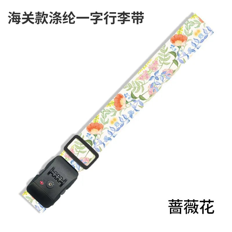 Luggage Straps for 22-28 inch Suitcases TSA Approved Combination Lock Adjustable Suitcase Packing Belt Abroad Binding Straps