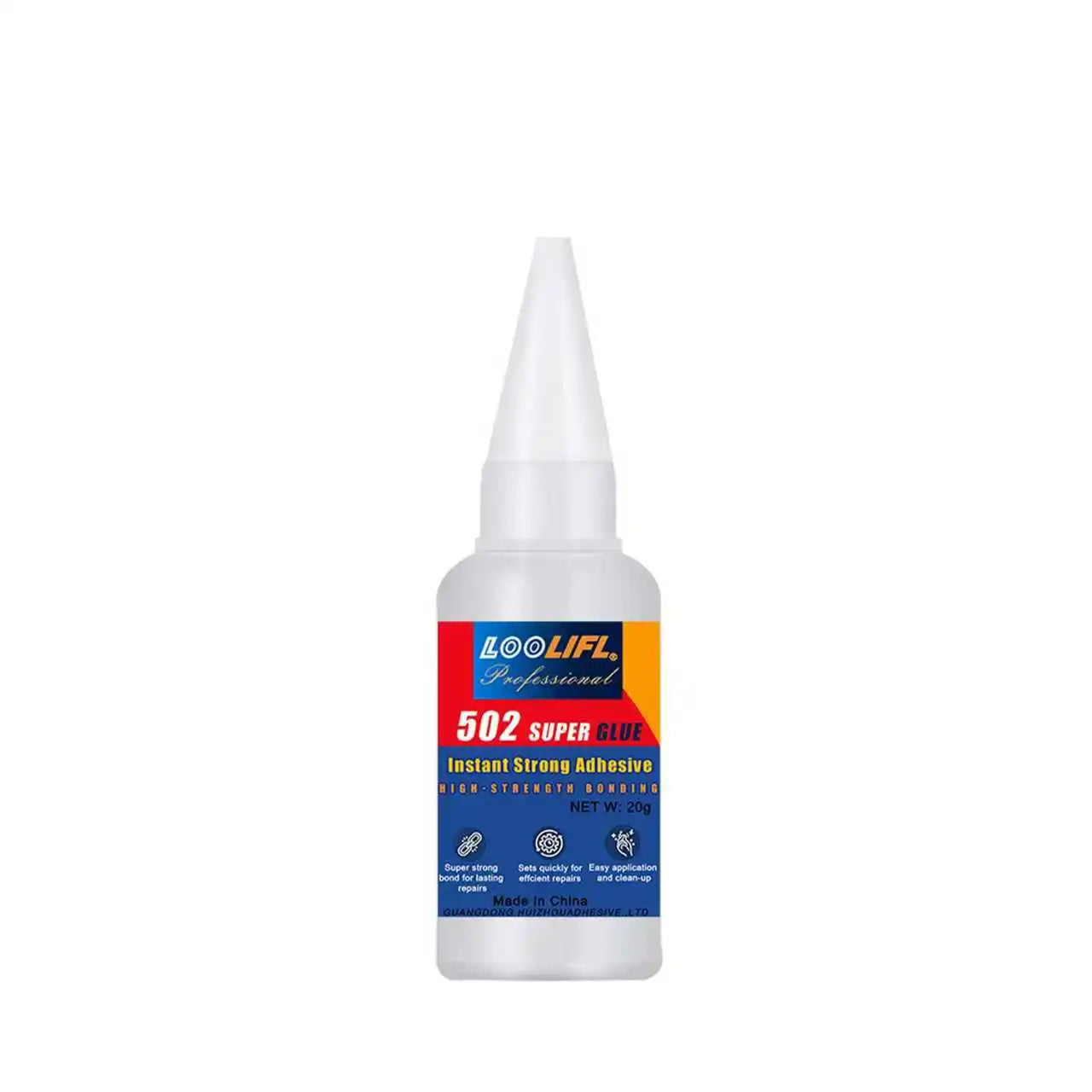 LOOLIFL-502/20g instant-drying adhesive three-second setting super adhesive transparent and seamless repair