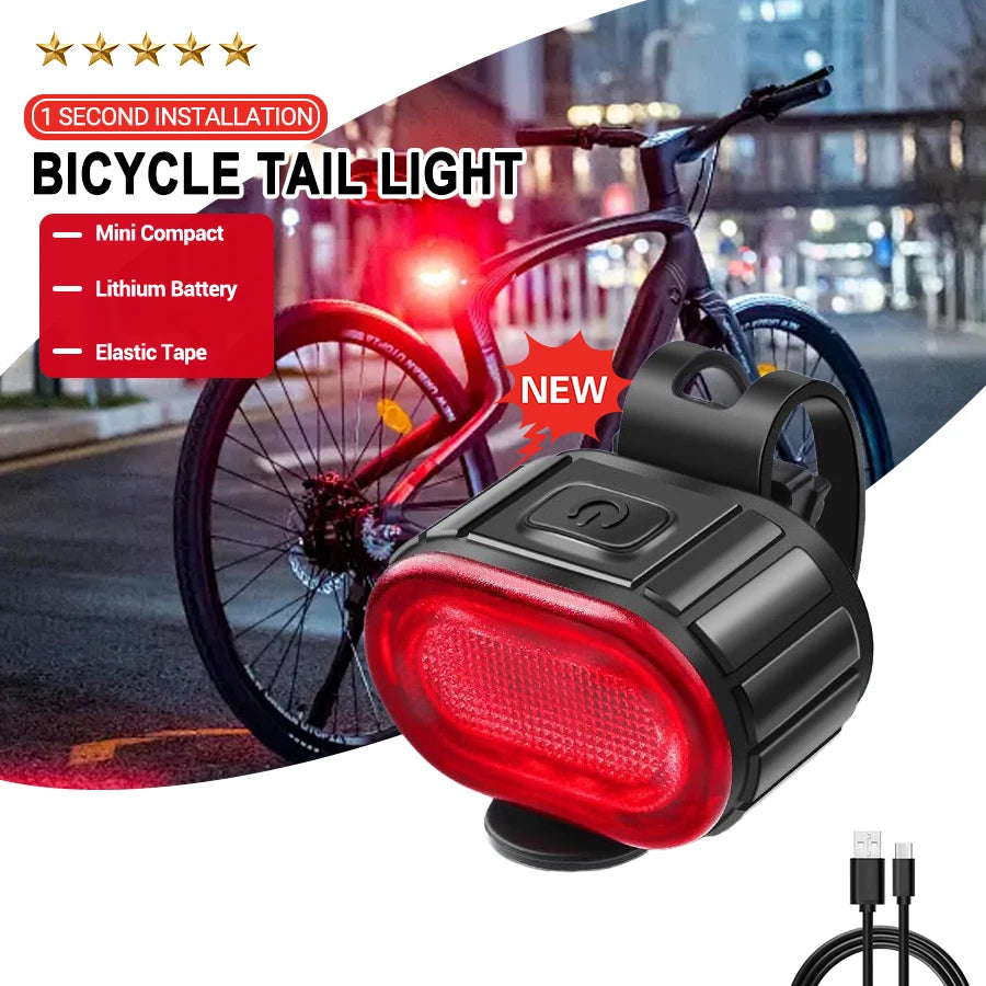 Cycling Bicycle Front Rear Light Set Bike Rechargeable Headlight Light MTB Waterproof Taillight LED Lantern Bicycle Accessories