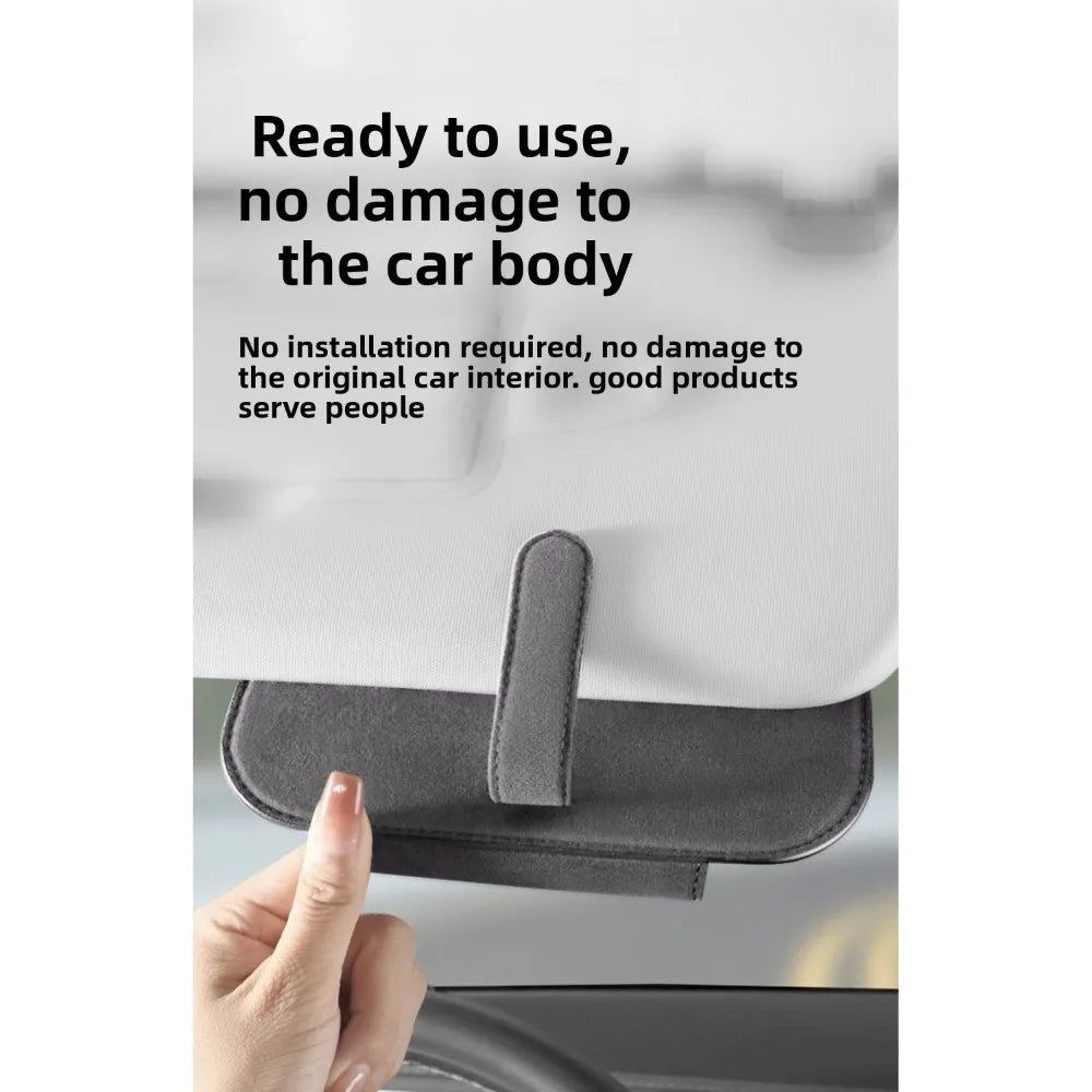 Car Visor Sunglasses Clip Eyeglasses Holder Sun Glasses Organizer Rack for Vehicle Interior Driver Seat Accessories