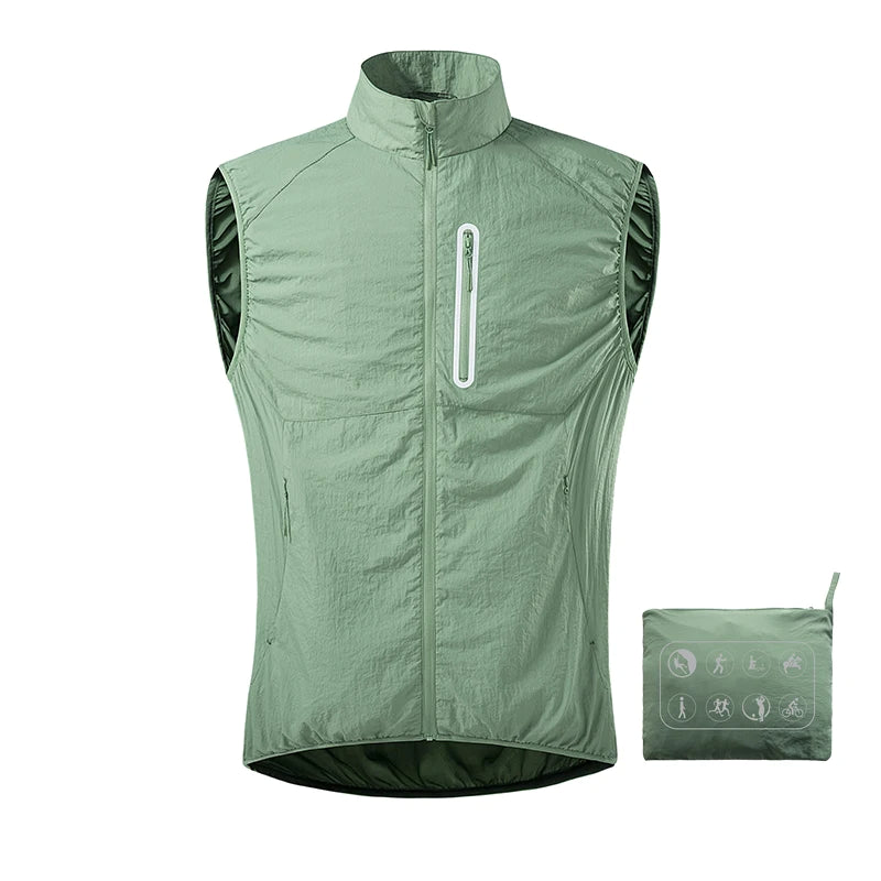 LNGXO Men's Women's Running Vest Climbing Camping Hiking Fishing Vest Unisex Summer Waterproof Self-Storage Sleeveless Jacket