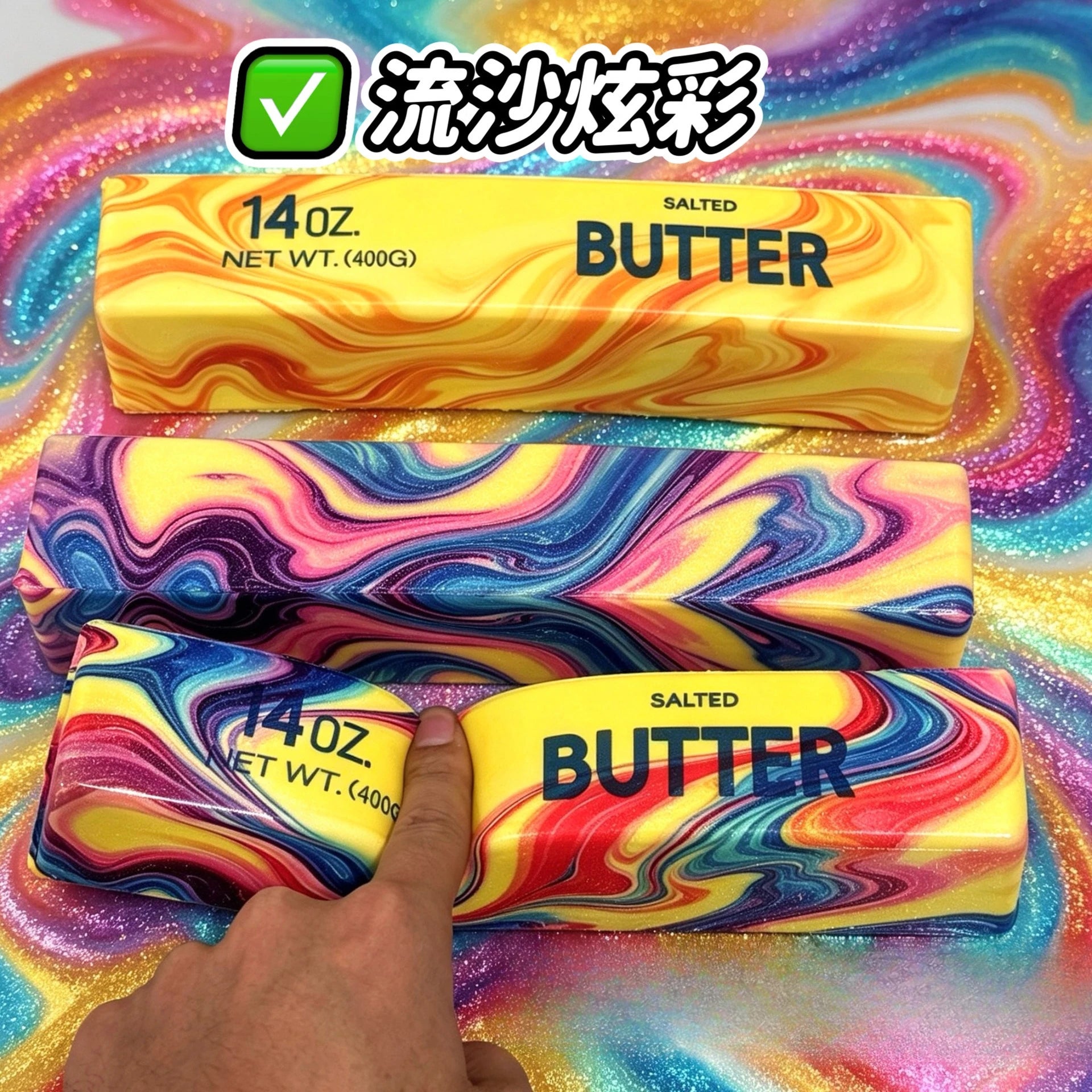 23CM Big Slow Rising Butter Stick Anti-Stress Anxiety Relief Toy Soft Squeezable Cheese Prank Gift Squeezing Toy