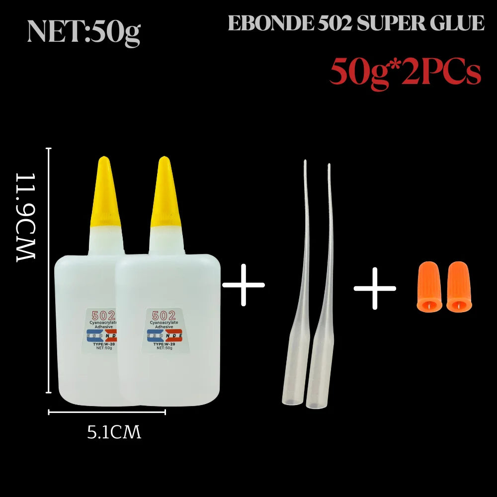 502 Super Glue Cyanoacrylate Quick Dry Adhesive for Ceramic Metal Wood Rubber Plastic Instant Strong Bond 3g 15g 35g 50g