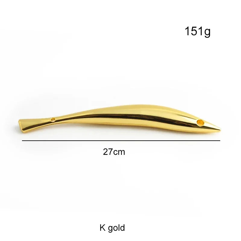 1/5/10PCS K Gold 21/27CM Fish Shape Metal Bag Handle Frame For Wristband Handbag Handles Purse Shoulder DIY Bags Accessories