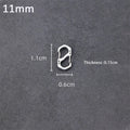 10PCS Stainless Steel Backpack Buckle Silver S Type Carabiner with Lock Handmade Necklace Clasps Jewelry Accessories