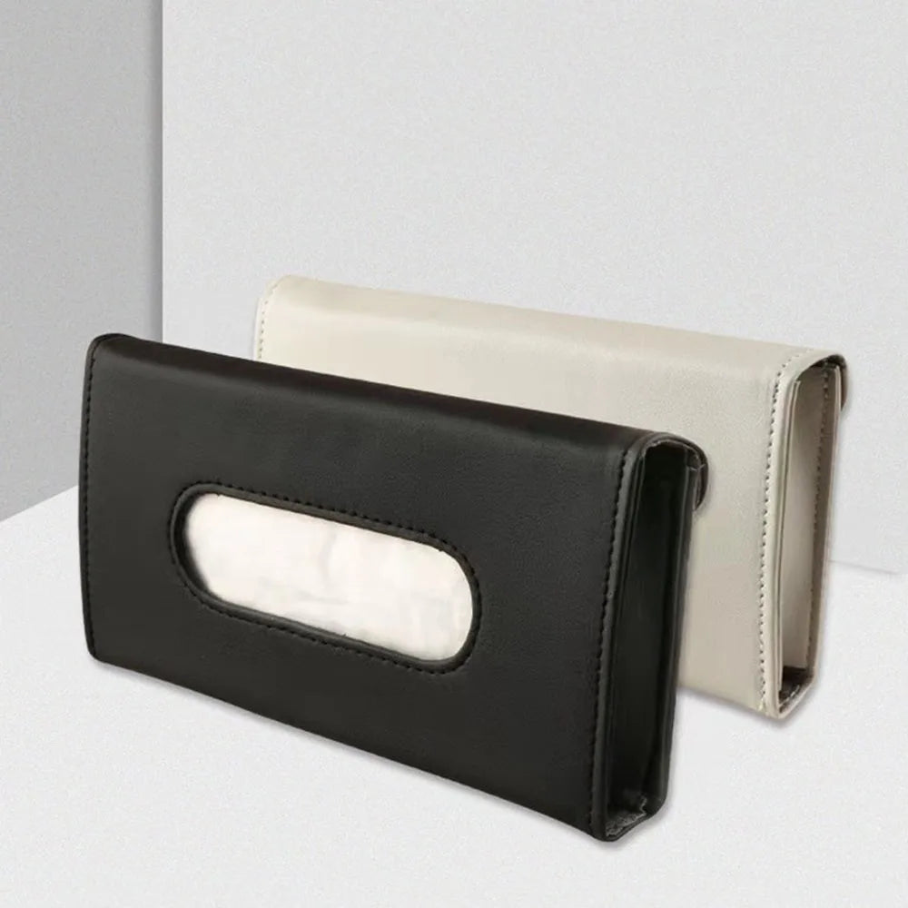 Car Sun Visor Tissue Storage Box, In-Car Pull-Out Hanging Tissue Box, Car Tissue Box