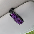 New Rhinestone Car Glasses Clip Car Sun Visor Glasses Case Sunglasses Bracket Card Bill Ticket Organizer Holder Auto Accessories