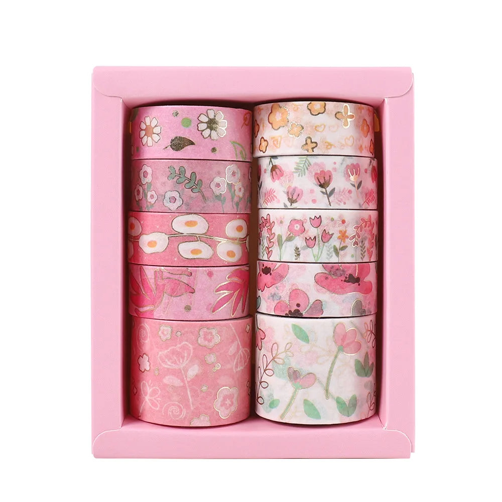 12Pcs/Set Japanese Style Washi Tapes Masking Tape Washi Stickers Scrapbooking Adhesive DIY Decorative Stationery School Supplies