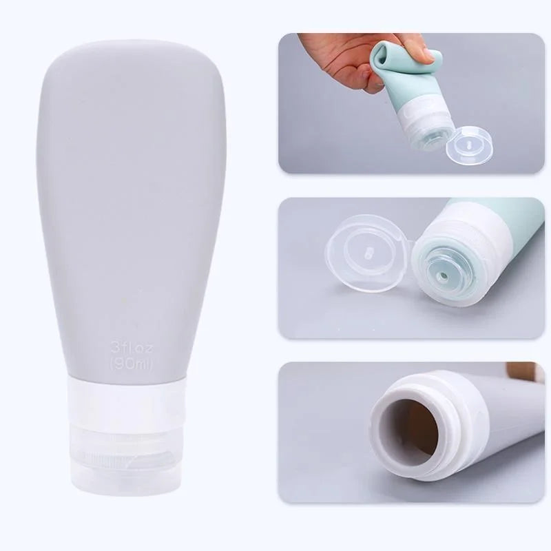 1Pc Empty Silicone Travel Packing Bottle Cosmetic Bottling for Lotion Shampoo Bath Container