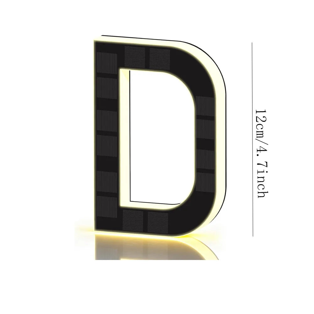 12CM Solar-Powered Outdoor House Number Light, House Numbers with Solar Panel, Waterproof LED Address Numbers for Home