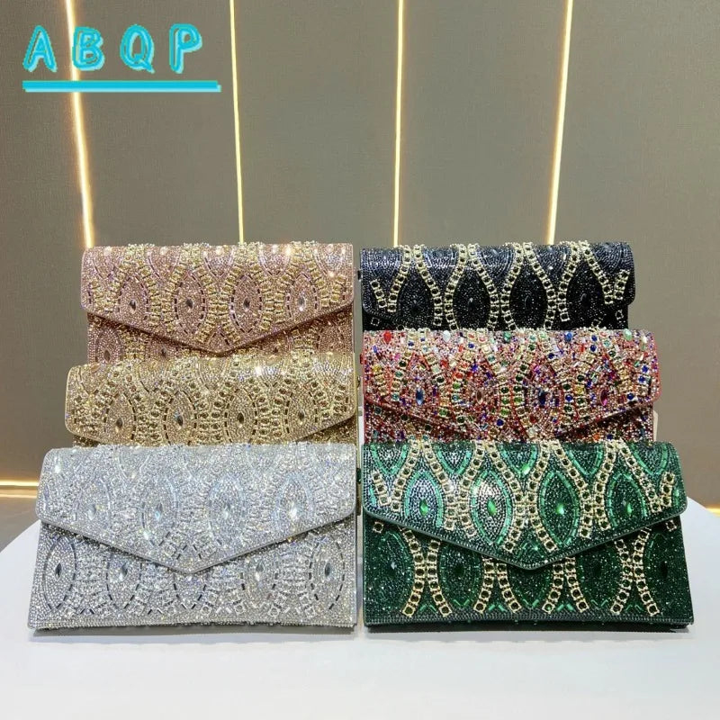 New Dinner Clutch Diamond Dinner Party Women's Shoulder Bag Luxury Brand Diamond Sparkling Fashion Women's Bag High Quality