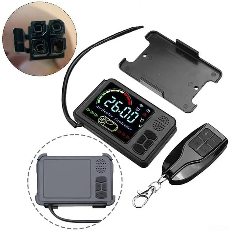 Diesel Air Heater Controller 12V/24V 1-5Kw Vehicle-Mounted Parking Heater With LCD Display Switch And Remote Control