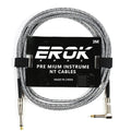 EROK 1.5/3/6/10M Guitar Audio Cables Anti-Noise Line 6.35mm Male to Male Colorful Braided Line Pedal Guitar Bass Universal Cable