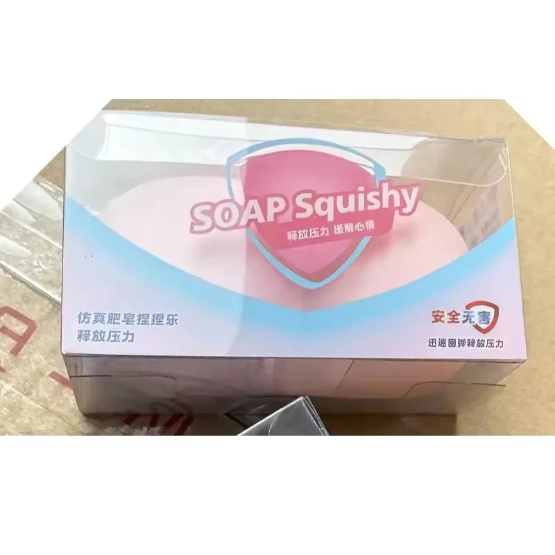 Pink Blue Soap Ball Squishy Soap Stress Ball Fidget Toy Crunchy Squeeze Ball Round Blocks Filled ASMR Anti Stress Toys