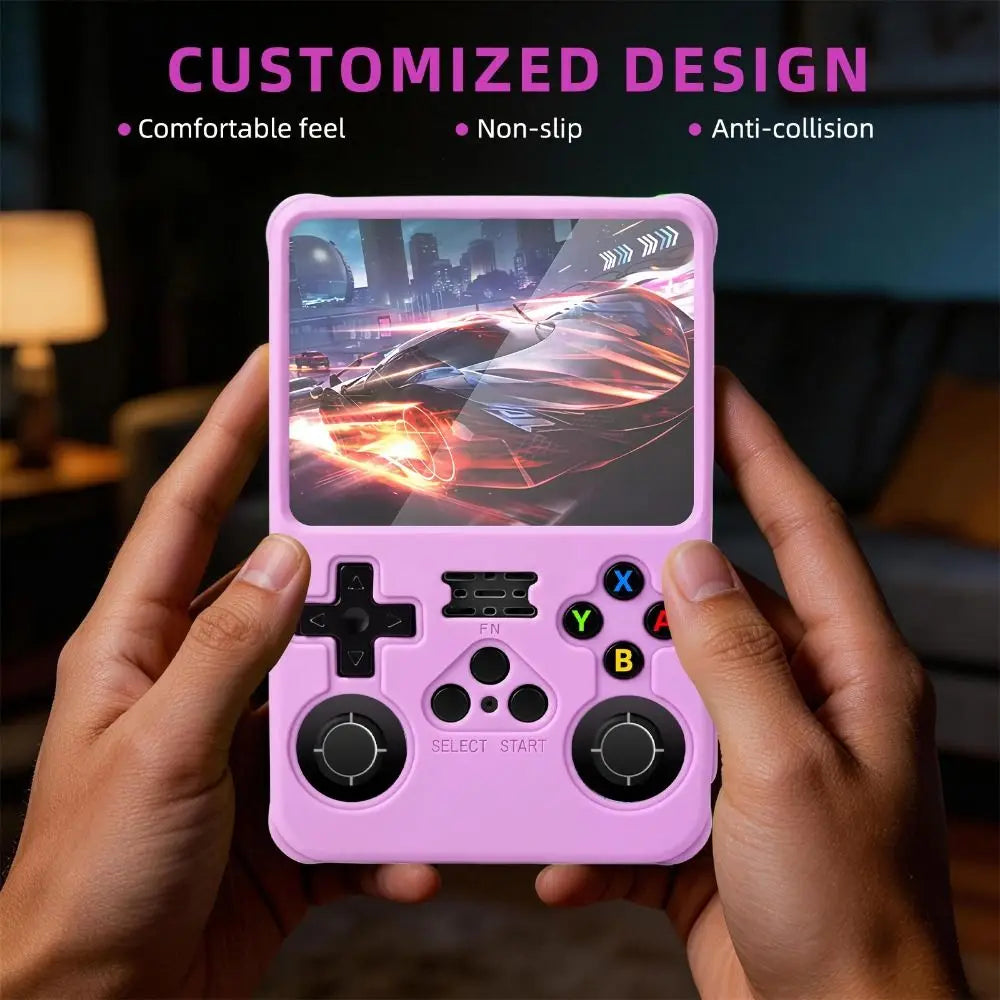 Silicone Protective Case with Lanyard Dustproof Game Console Cover Anti-Scratch Shockproof Sleeve Shell for R36S Accessories