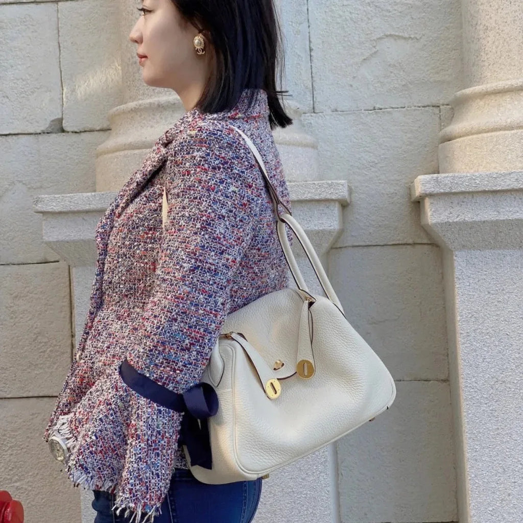 Genuine Leather Lindy Bag For Women TOGO Top Layer Cowhide Handbag Luxury Shoulder Tote Bag Commute