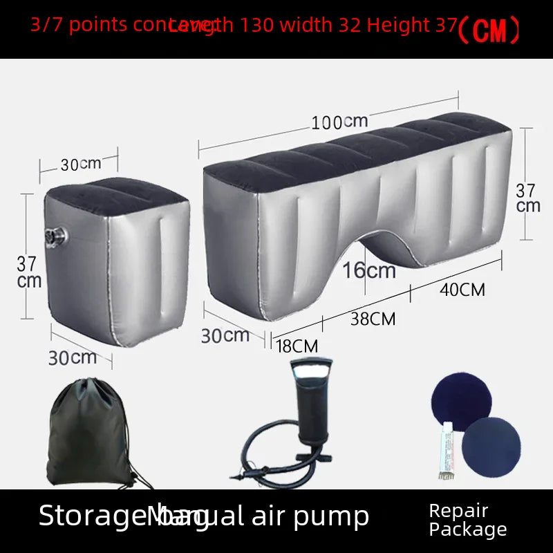 Inflatable Car Bed For Travel Suitable For Sedans Suvs Business Vehicles Rear Seat Sleeping Pad Footrest Filling Pad