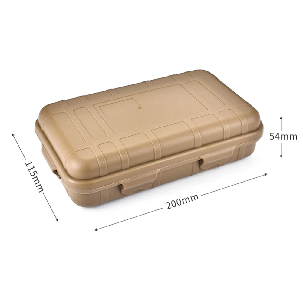 Plastic Outdoor Camping Survival Container Storage Case Box Bag Shockproof Waterproof Case Sealed Box Wild Survival Storage Box