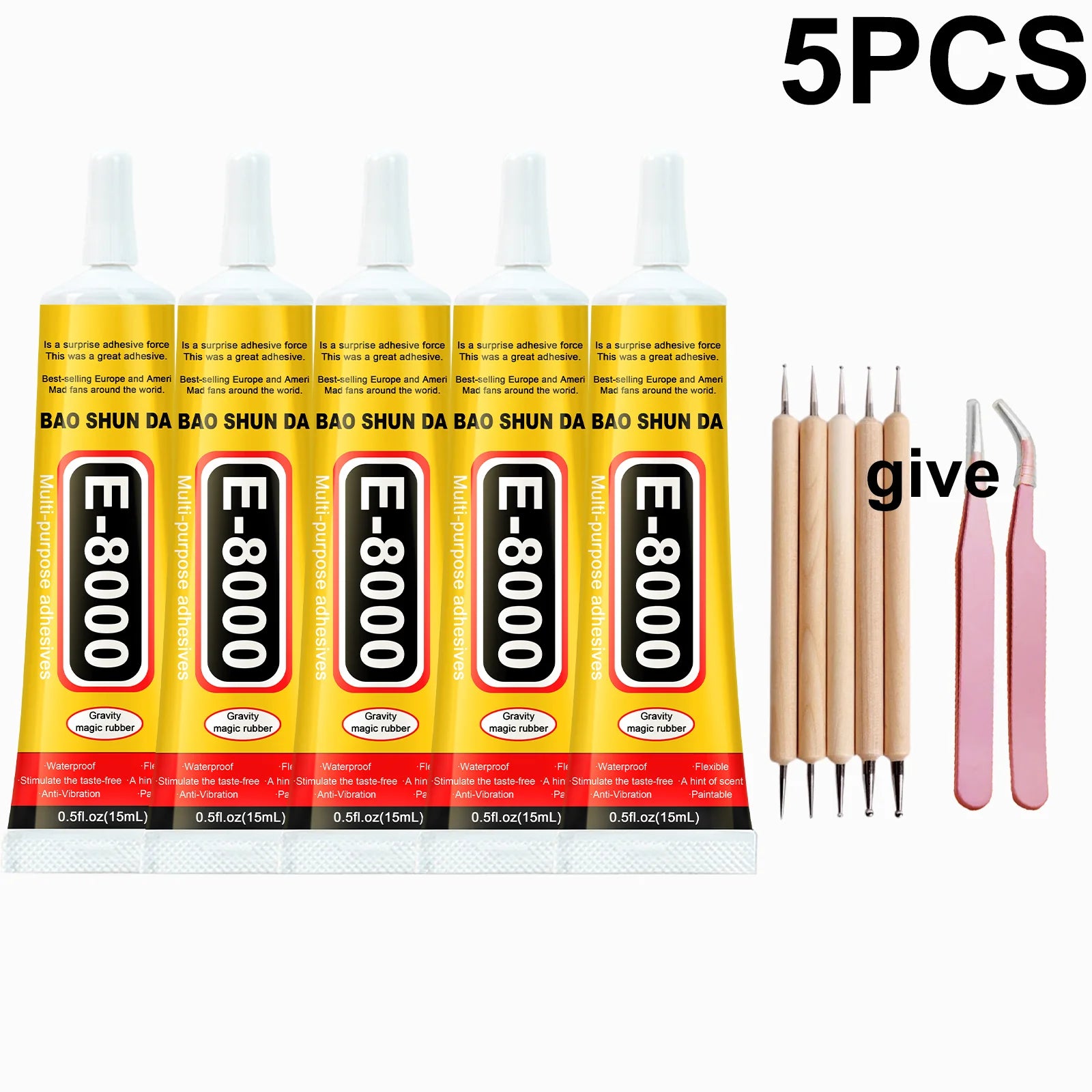 E8000 Glue 15ml 25ml 50ml 110ml Strong Multipurpose Adhesive DIY Jewelry Mobile Screen Repair Waterproof Transparent Metal Glass Plastic
