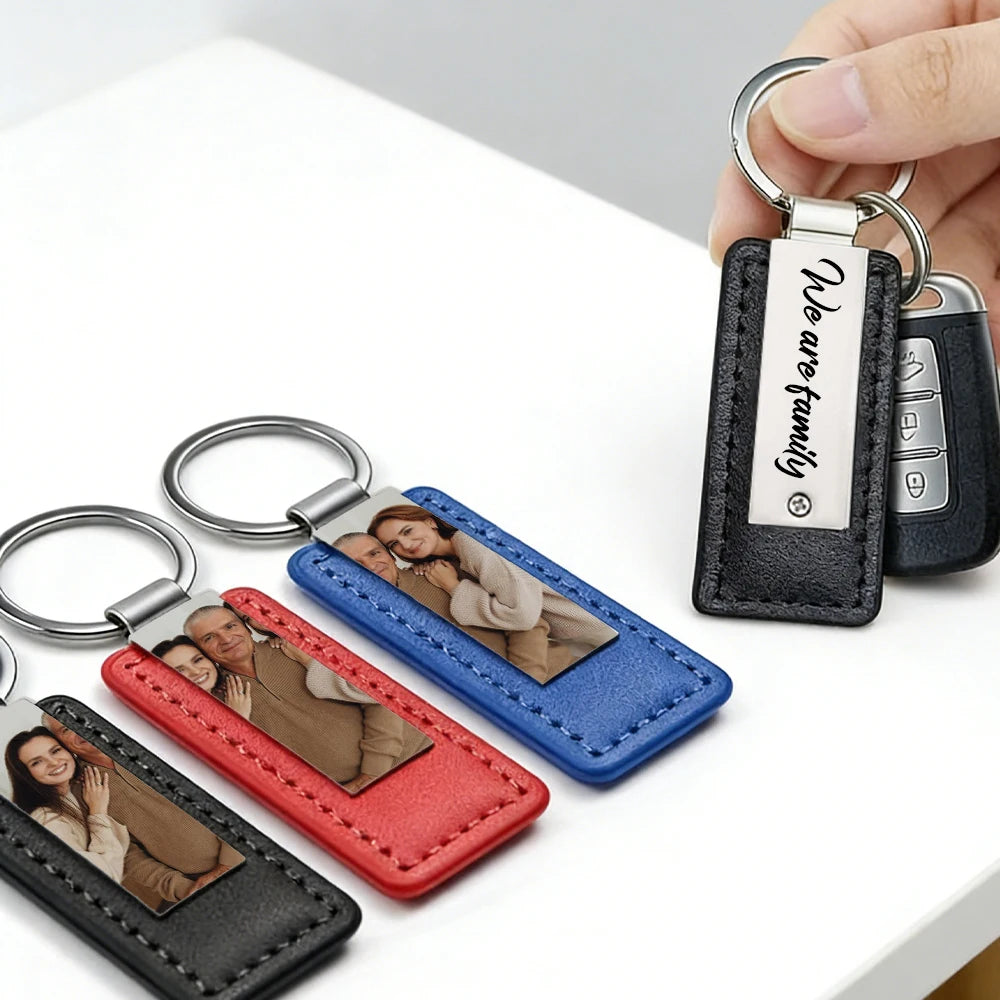 Customized Double-Sided Leather Alloy Luggage Tag With Photo And Text Gift For Family Friends And Loved Ones Custom Luggage Tag