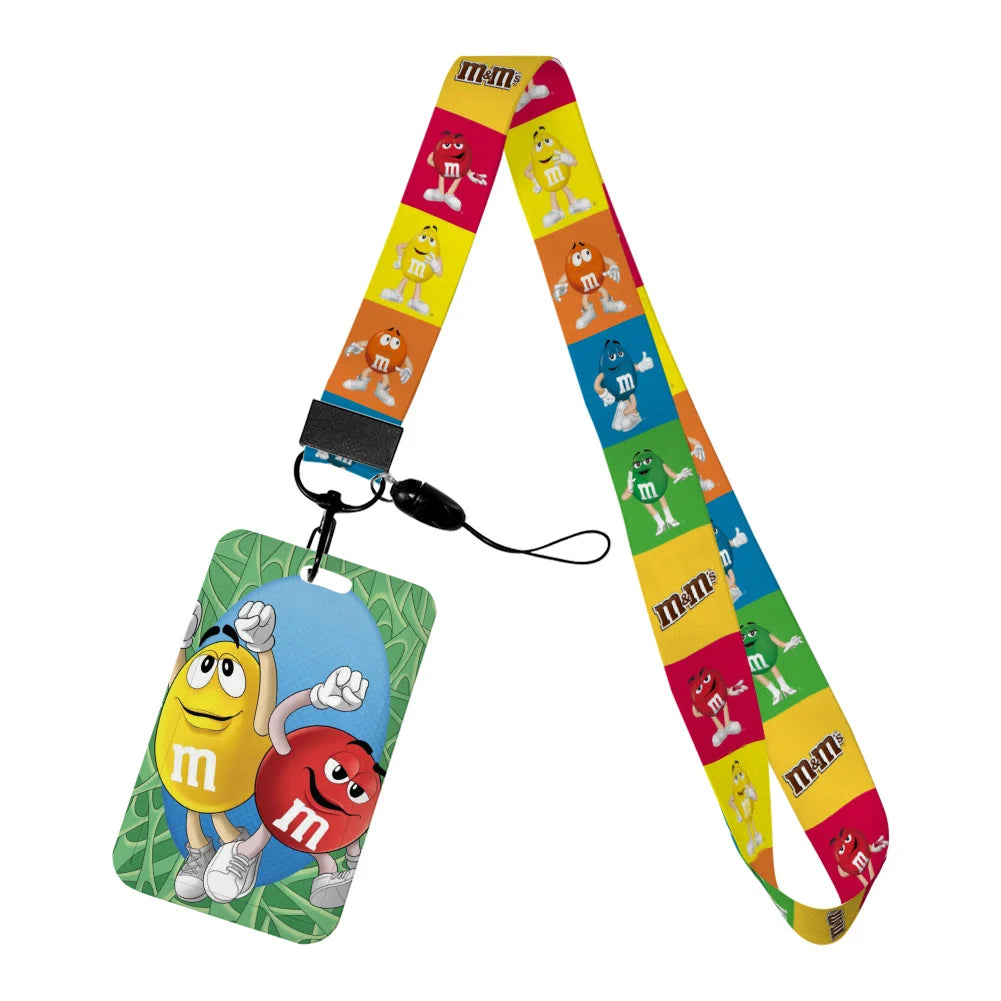 New Candy Design Lanyard Keychain ID Bus Card Cover Student Badge Holder Pass Hang Rope Lariat Gifts Keys Straps Accessories