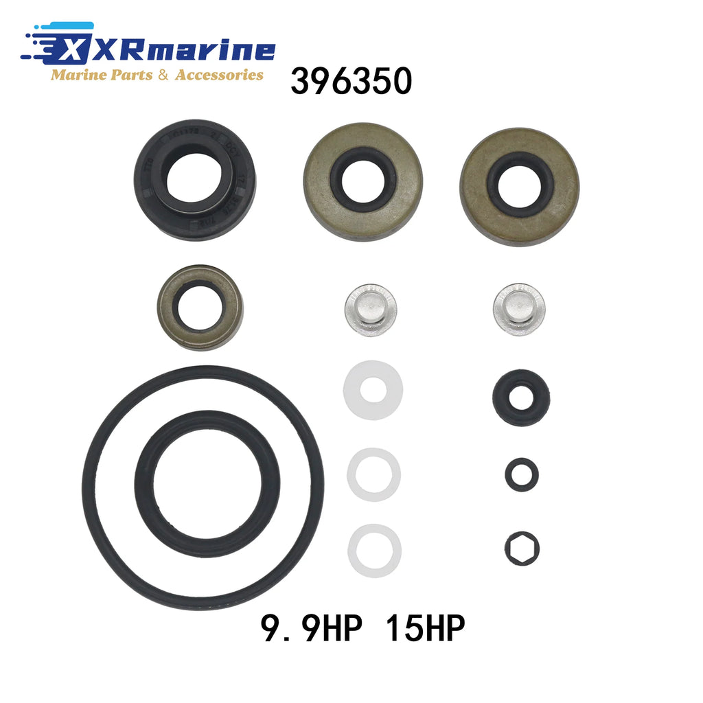 Outboard Lower Unit Seal Kit for Johnson Evinrude 9.9 15 18 20 25 30 35 40 48 50 55 60 65 70 75 HP Engines 396350 5007987