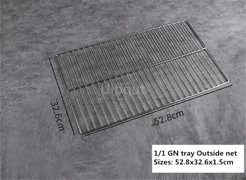 stainless steel GN tray rack BBQ Grill Meshes Oven Net Wire Steaming Kebab Barbecue Mesh Kitchen bread cold rack Baking rack
