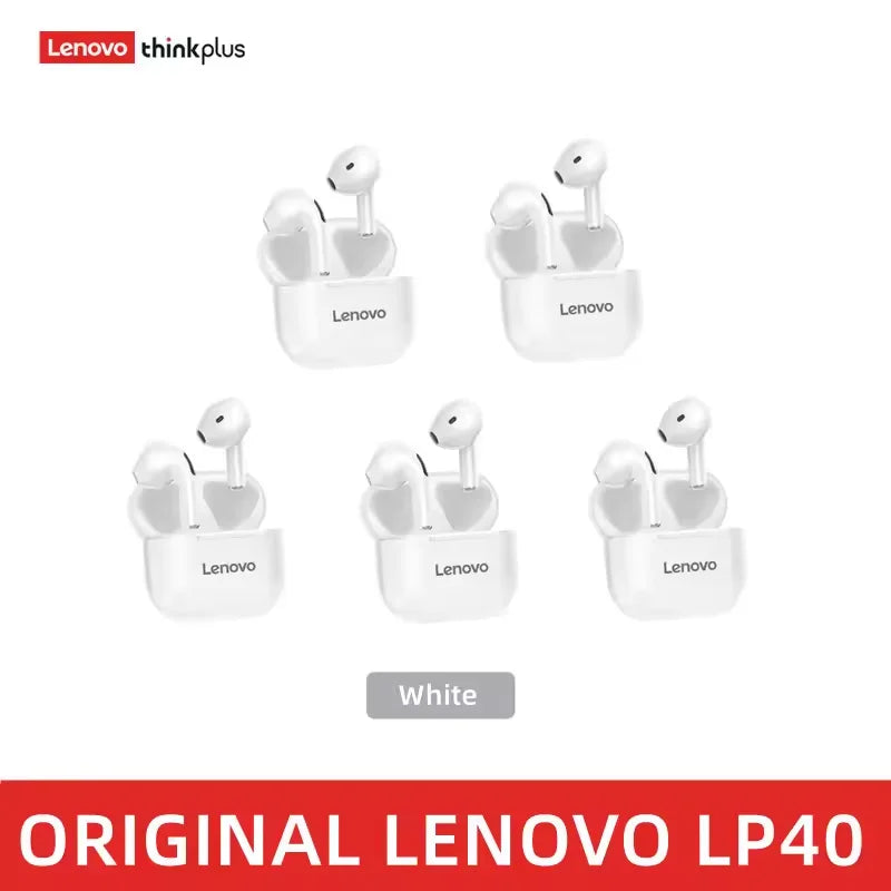 Original Lenovo LP40 Bluetooth Earphone 5.0 Immersive Sound HIFI TWS With Microphone Touch Control For Long Standby Time Motion