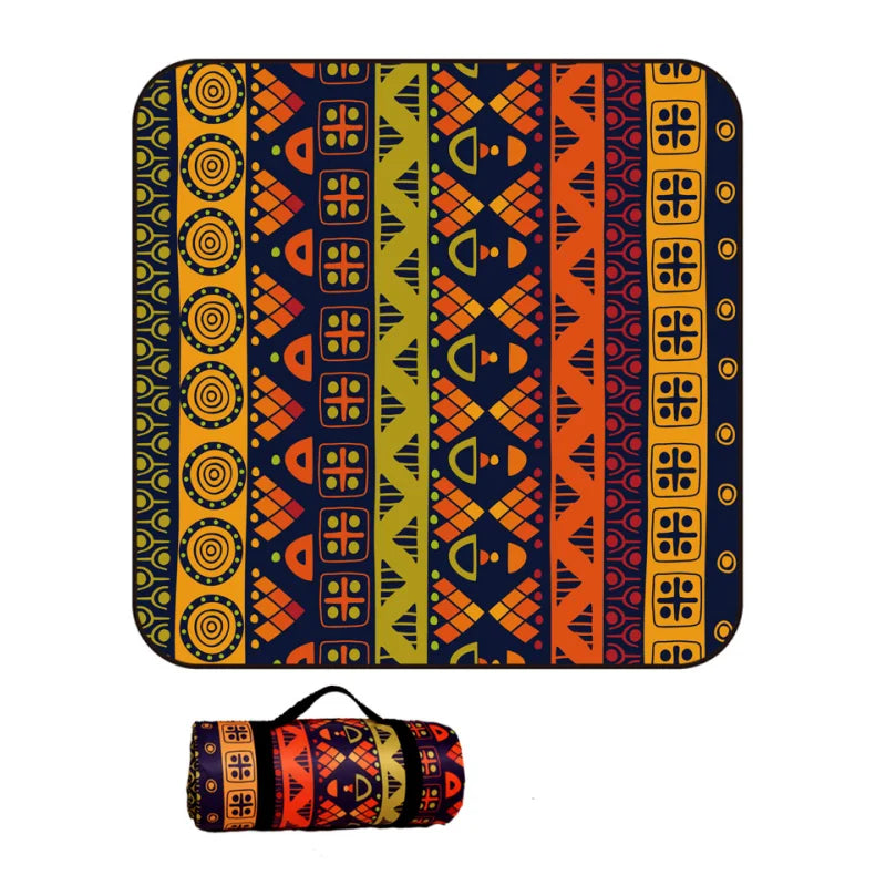 Outdoor Picnic Blanket Waterproof Extra Large Camping Mat Thickness 4mm 3-Layers Beach Blanket Rolling Up Packaging Park Blanket