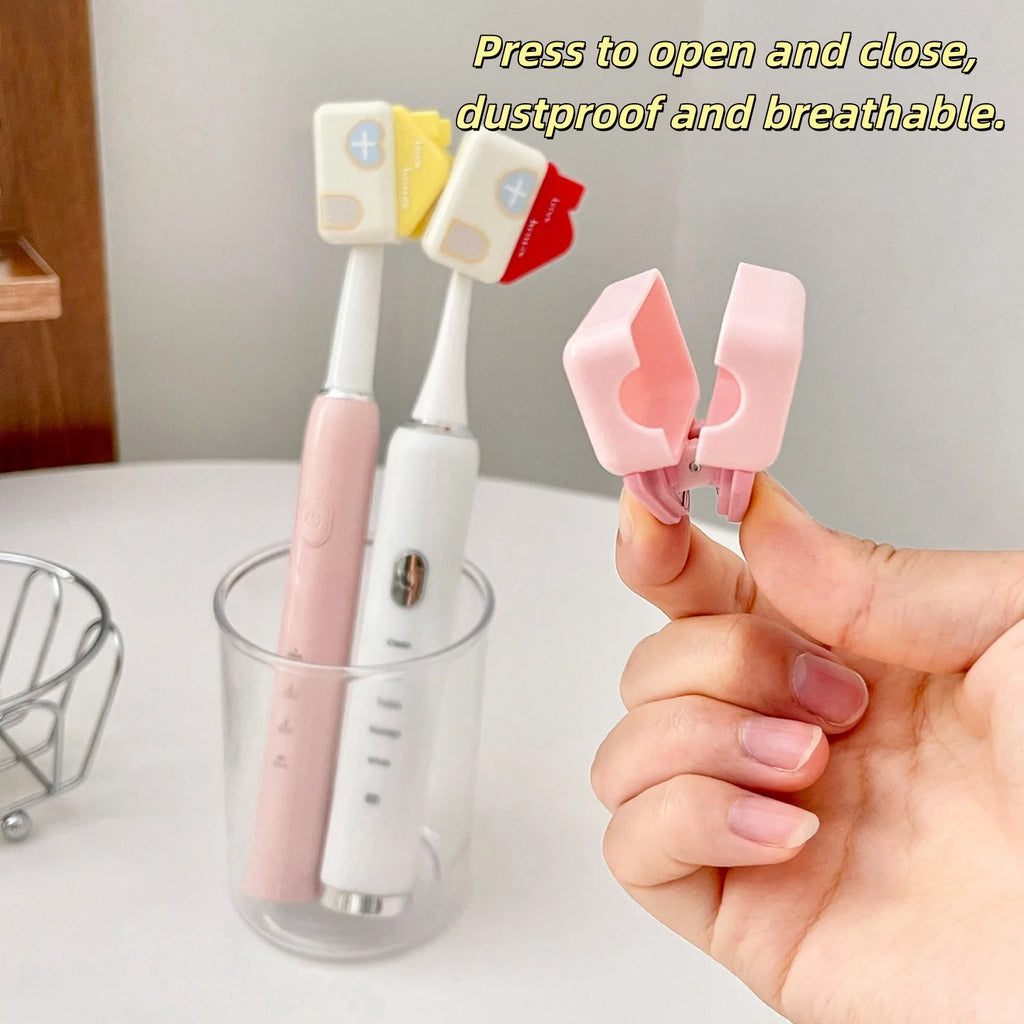 Cute House-Shaped Toothbrush Cover, Portable Dustproof Toothbrush Protector for Travel