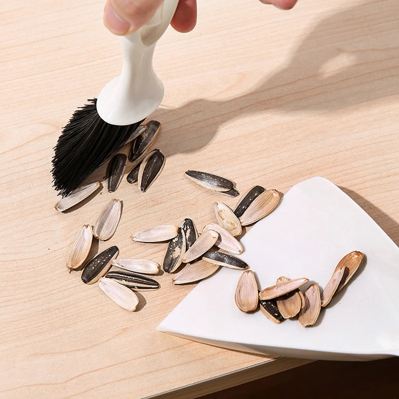 NEW 1PC Mini Handy Desktop Keyboard Sweep Dustpan Cleaning Brush Corner Broom Pan Set With Handle Household Cleaning Tool