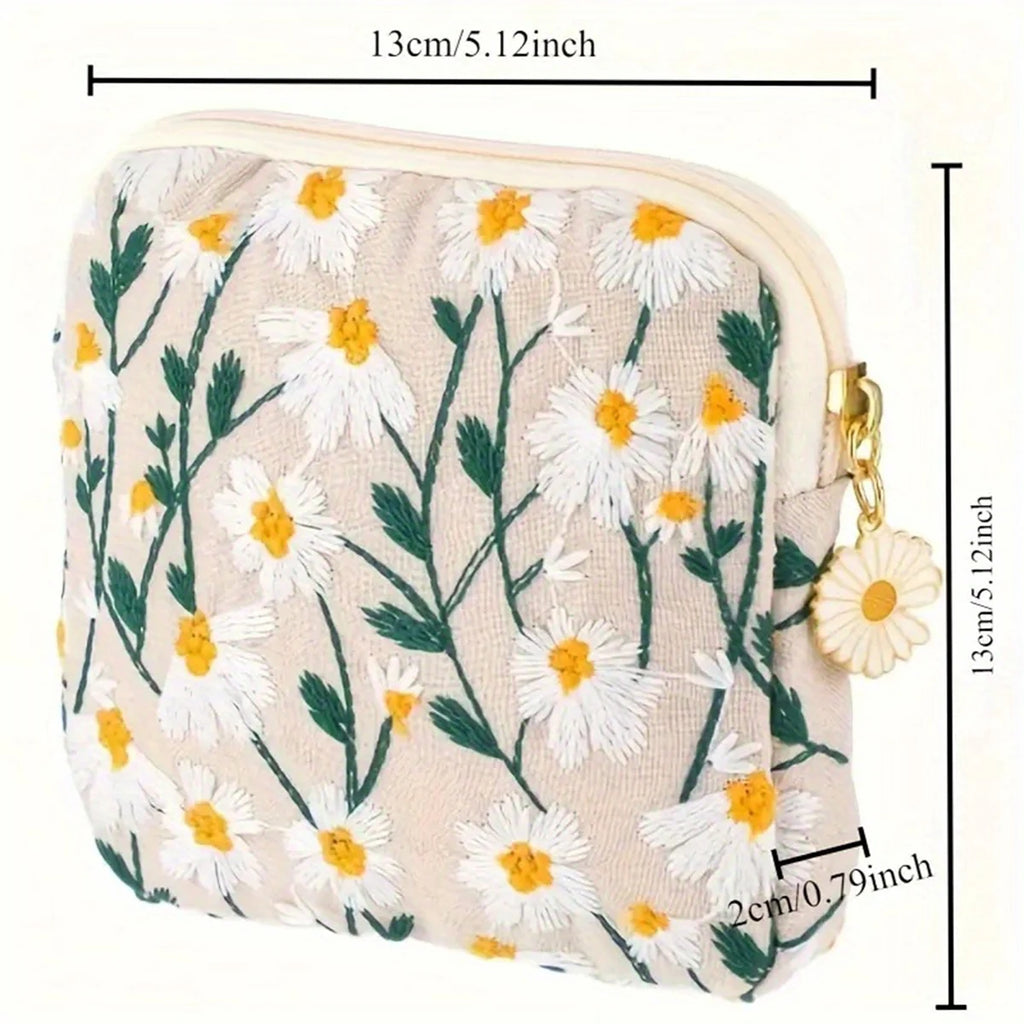 Ladies' Hand-Held Bag, Sanitary Napkin Storage Bag, Menstrual Pouch, Large Capacity, Portable and Cute Coin Purse, One Set