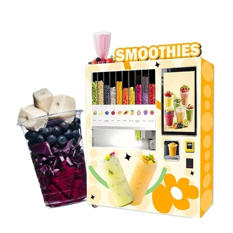 Custom Popular Design Hot Sale Frozen Fruit Smoothie Vending Machine High Traffic Areas ADA Compliant Self Service
