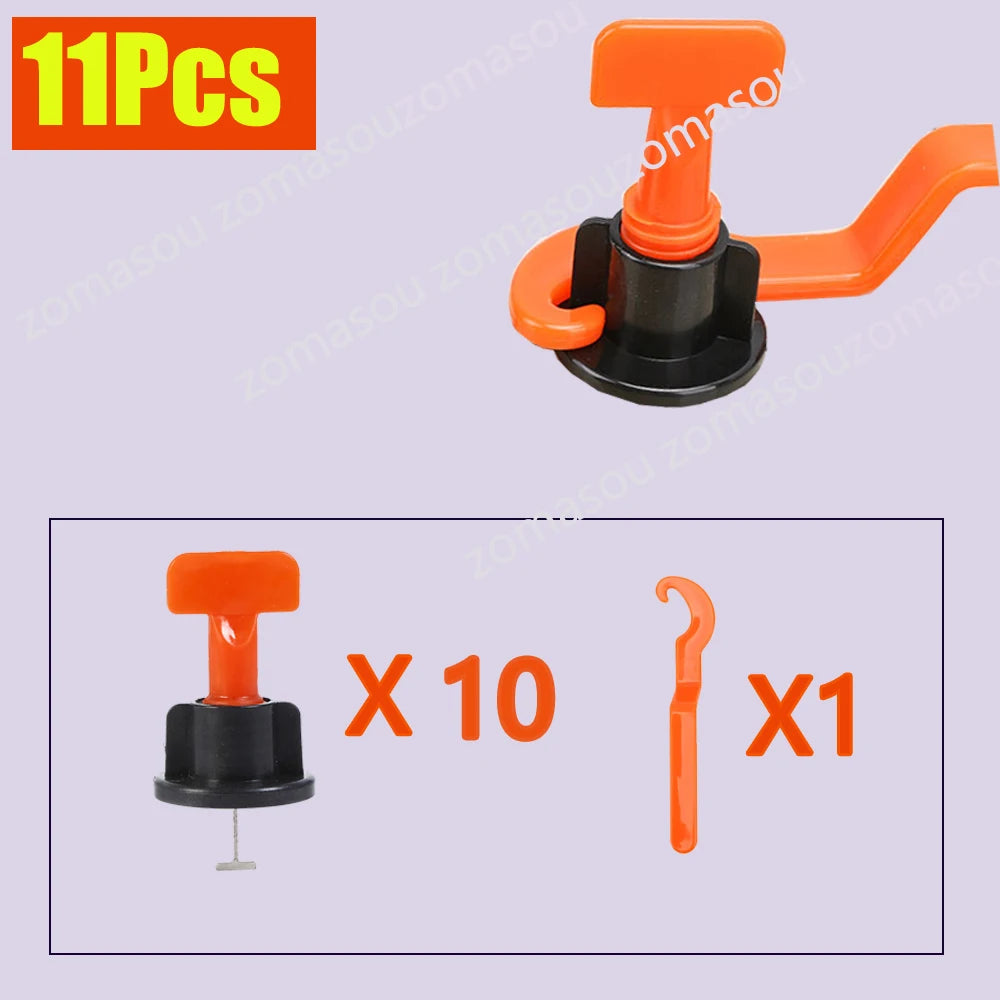11-1202PCS Floor Tile Leveling System Clips Construction Tool Set Leveler Adjuster Tile Wall Laying Manual Tools Locator Spacers