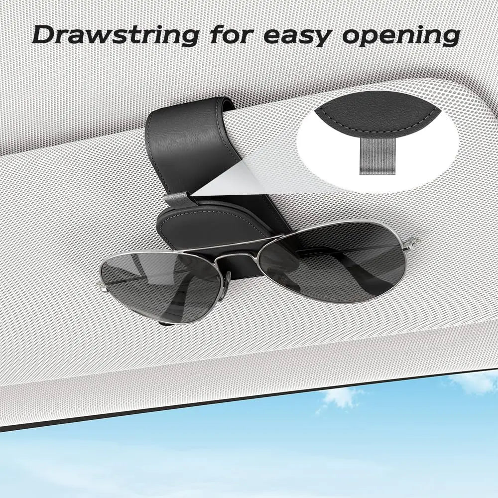 Sunglass Holder for Tesla Model Y 3 Suede Cloth Magnetic Sunglasses Clip for Car Visor Glasses Holder Clip for Car Black 1 Pack