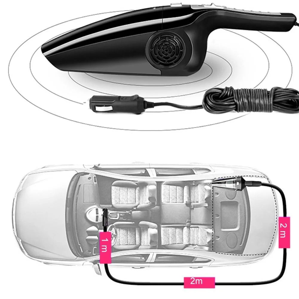 Cleaning Tool Wet and Dry Dual Use Car Vacuum Cleaner 120W High Suction Handheld Car Vacuum Plastic Portable Car Accessories Car