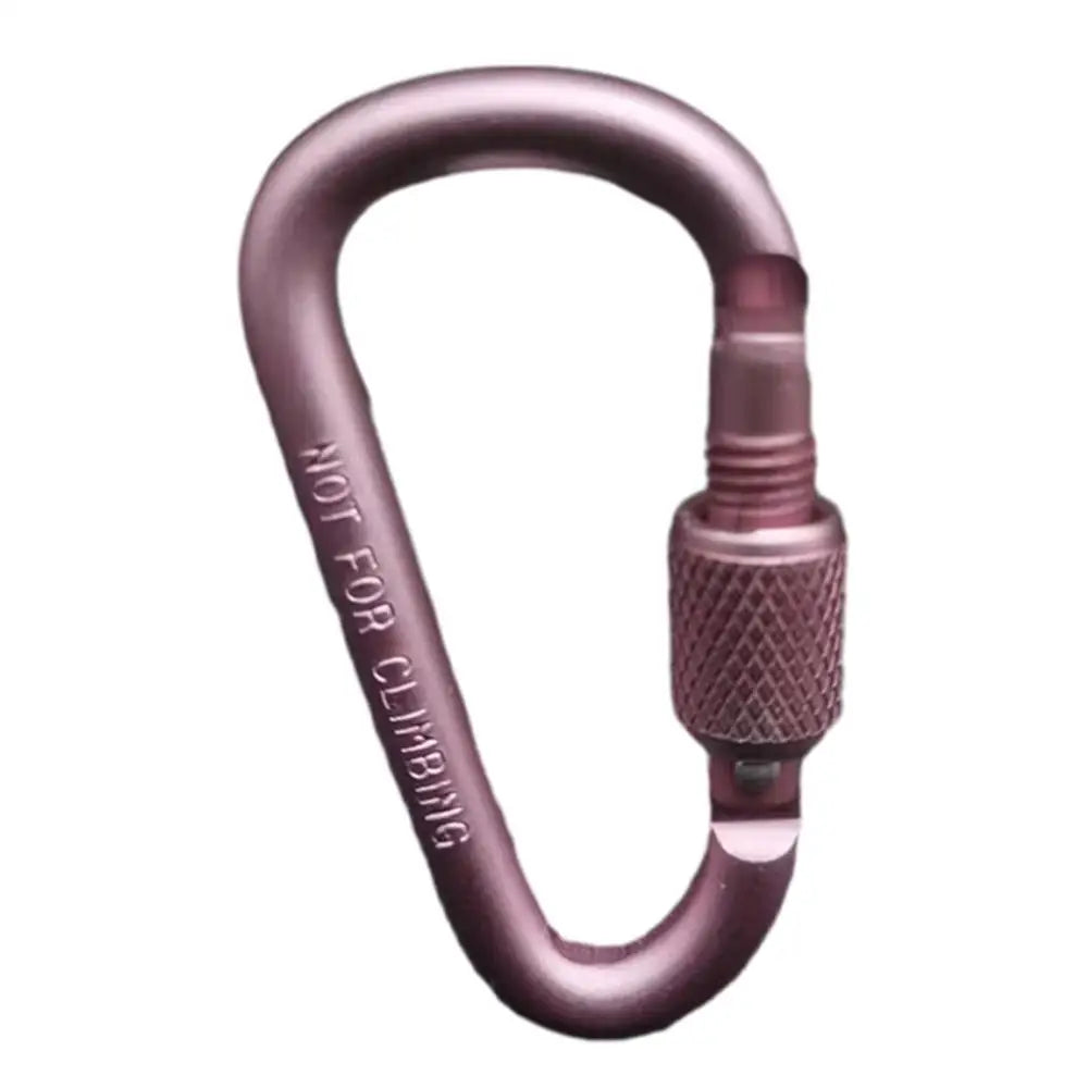5pcs Outdoor Rock Climbing D-Ring Quickdraw Keyring Hook Aluminum Alloy Rope Tensioner Camping and Hiking Hook