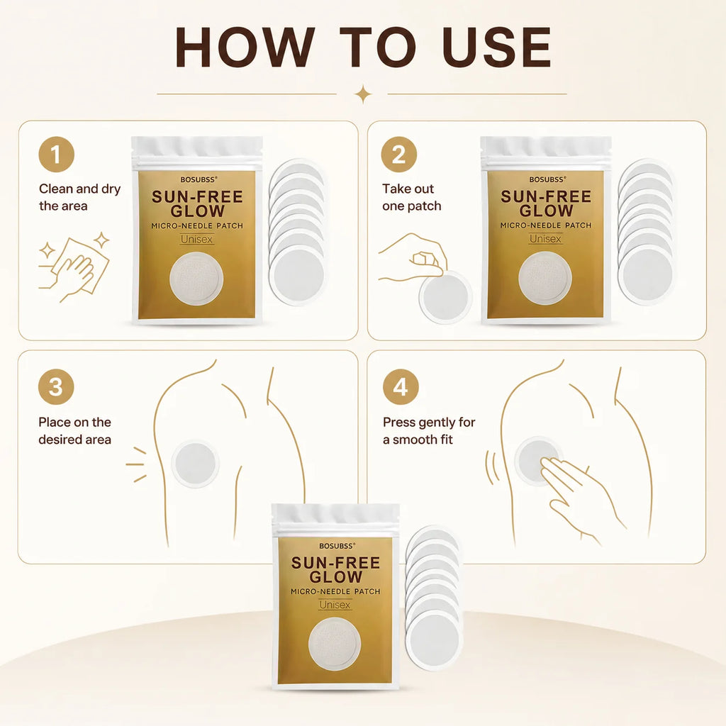 Tanning Care Patches for Summer Daily Outdoor Beach Use, Help Achieve Natural Bronze Skin
